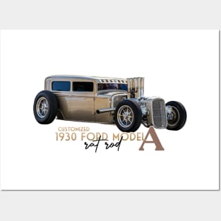 Customized 1930 Ford Model A Rat Rod Posters and Art